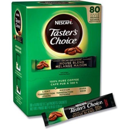 NEWSTRIPE. Nescaf Taster's Choice Stick Pack, Decaf, 0.06oz, 80/Box, 6 Boxes/Carton 66488CT